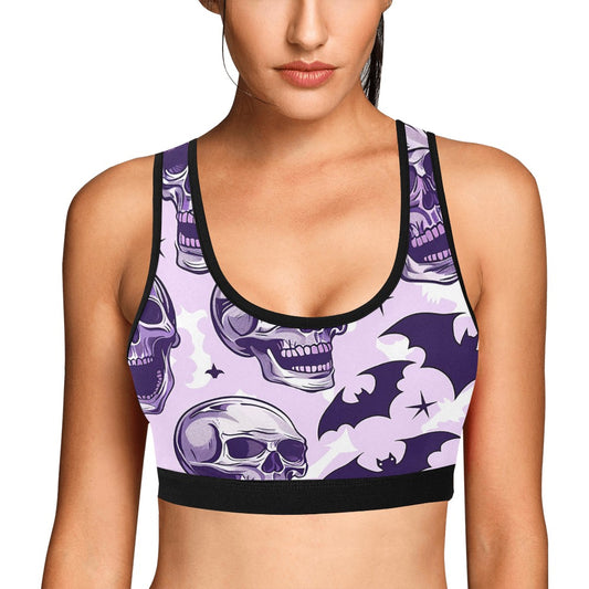 Skulls And Bats Sports Bra