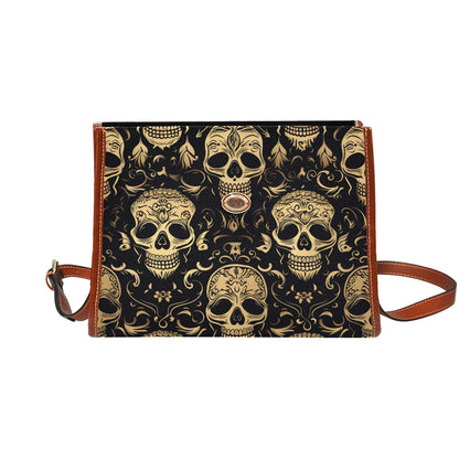Stylized Skulls Waterproof Canvas Bag