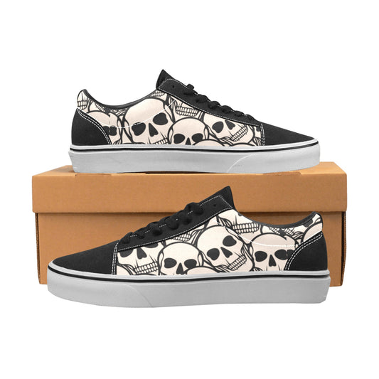 Skulls Lace-Up Canvas Shoes