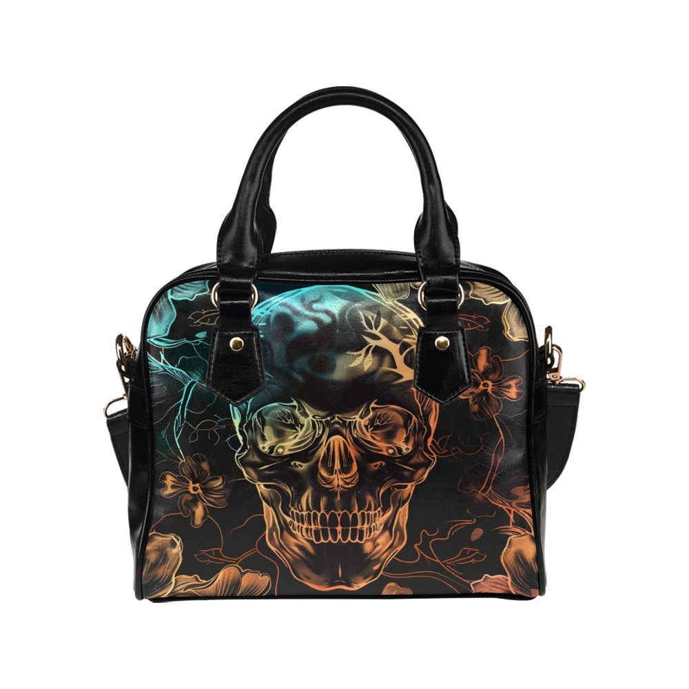 Ink Skulls Shoulder Handbag