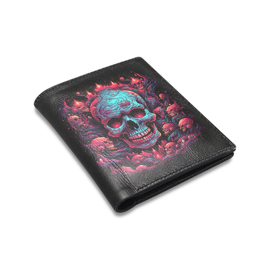 Smiling Skulls Leather Wallet