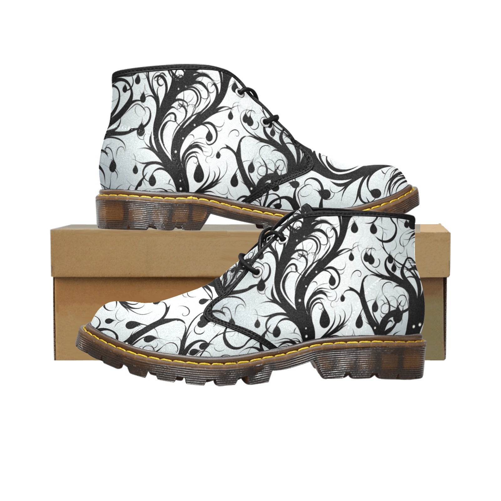 Vines Of Darkness Canvas Chukka Boots