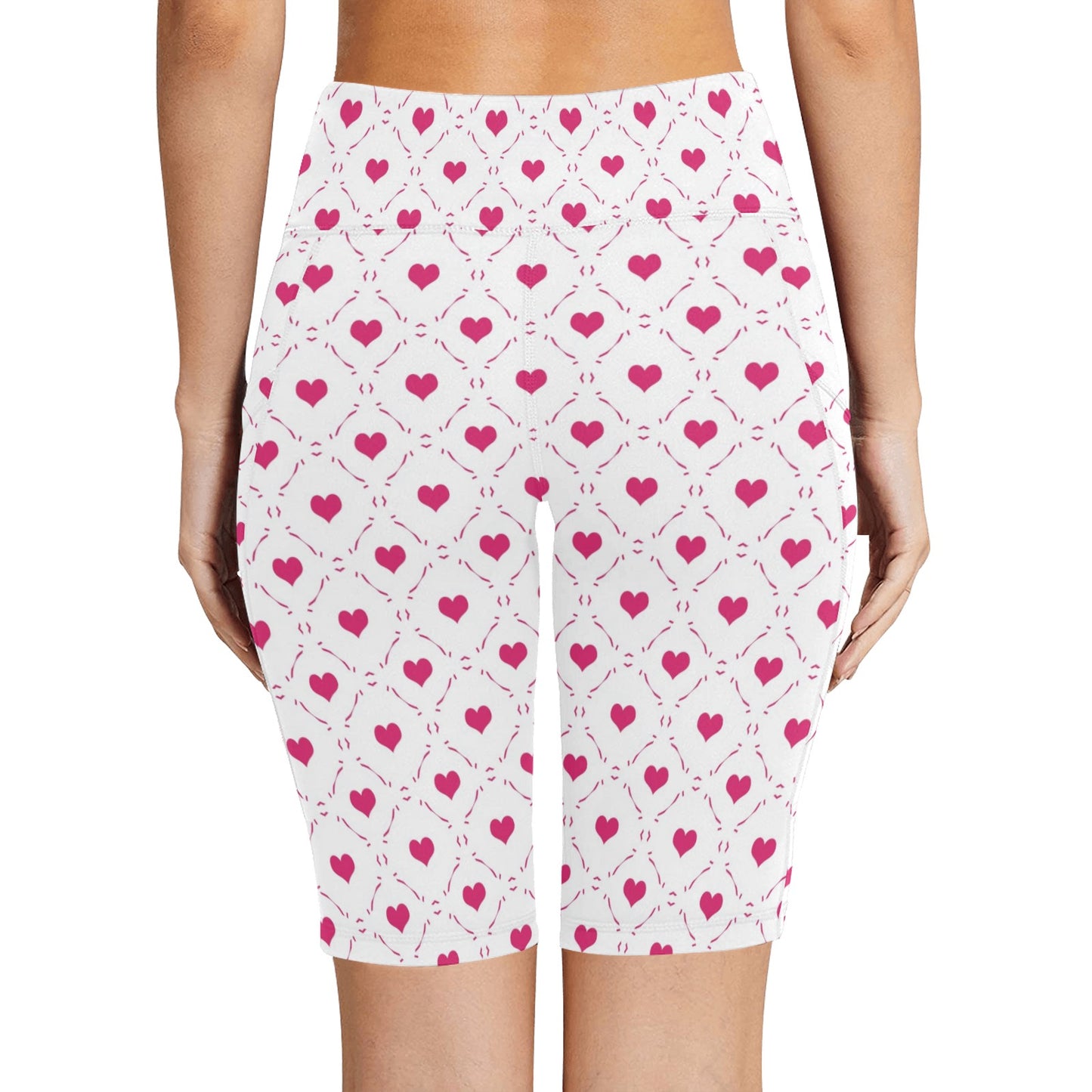 Pink Hearts Workout Half Tights