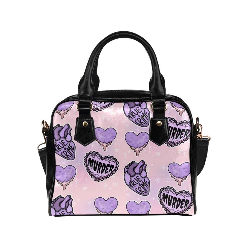 Gothic Candy Hearts Shoulder Handbag