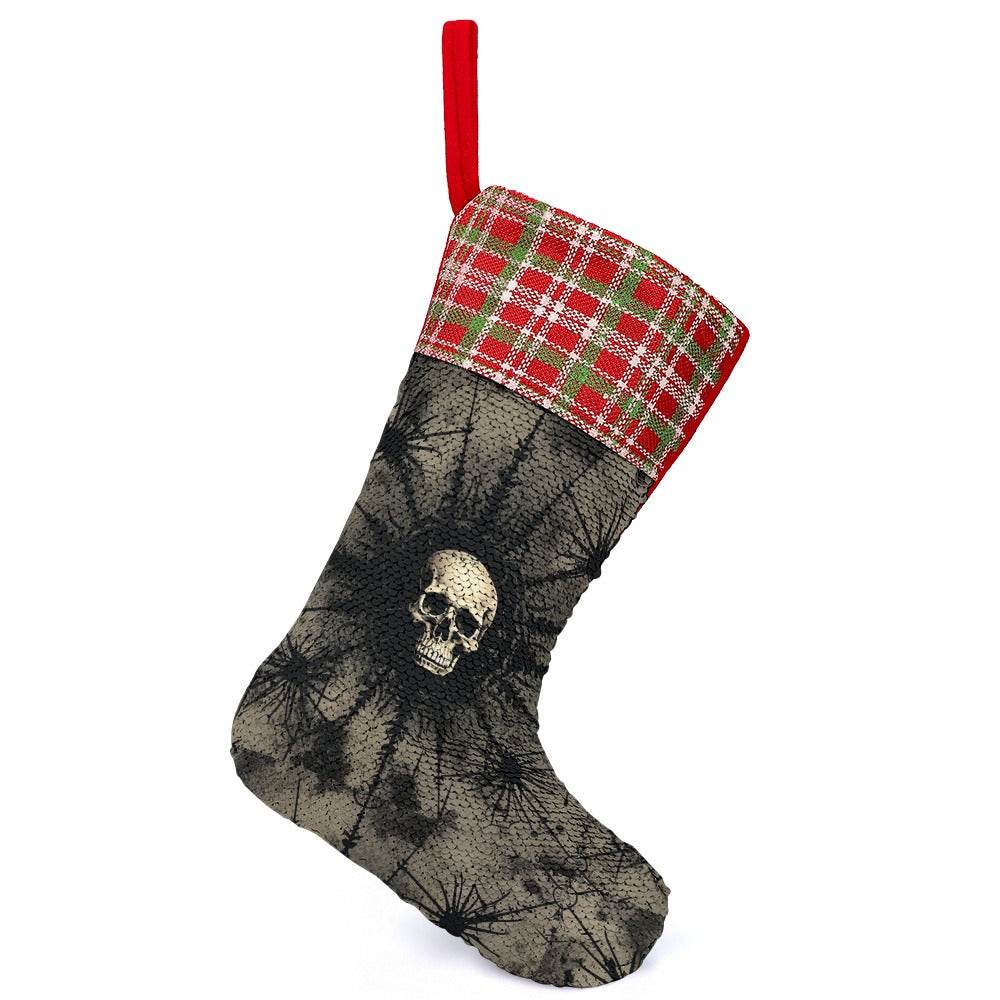 Skull And Goth Design Christmas Stocking