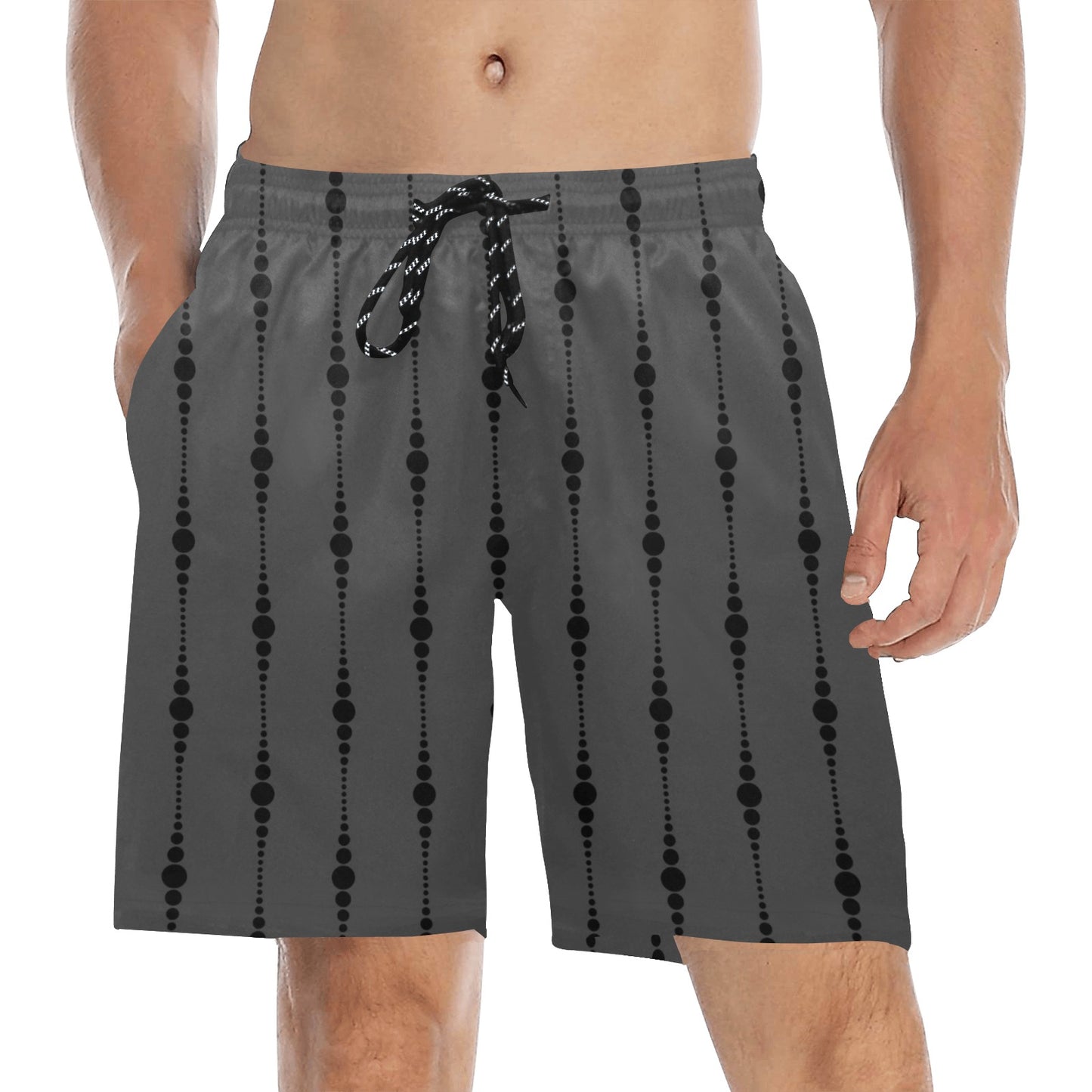 Grey And Black Beach Shorts