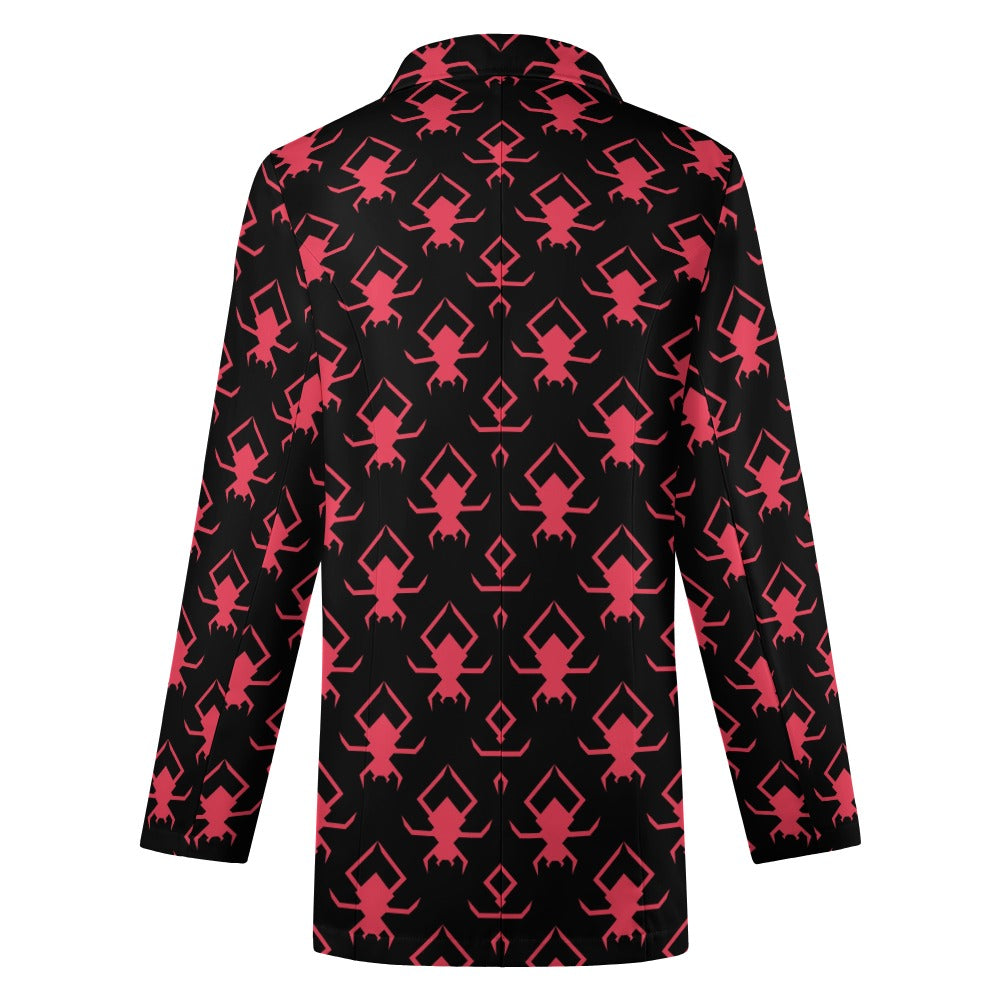Pink Gothic Spider Casual Suit Jacket