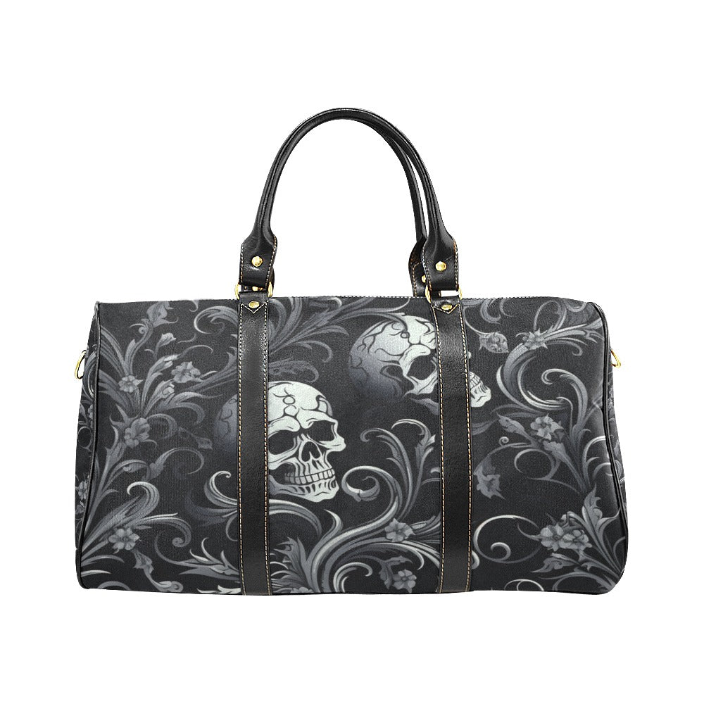 Gothic Vines And Skulls Large Travel Bag