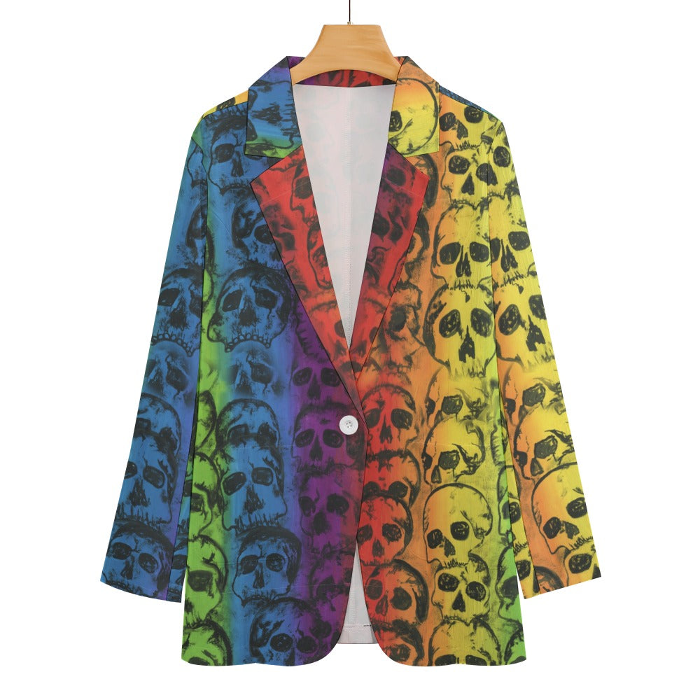 Rainbow Skulls Casual Suit Jacket