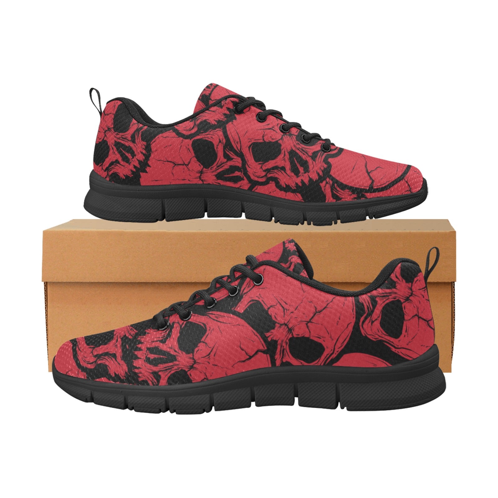 Red Skulls Breathable Sneakers