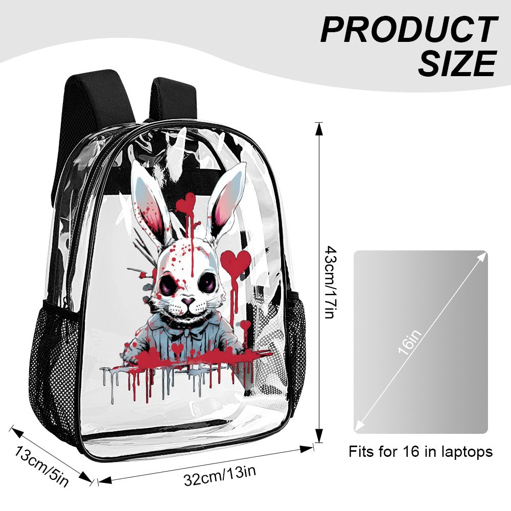 Crazy Bunny Transparent Backpack