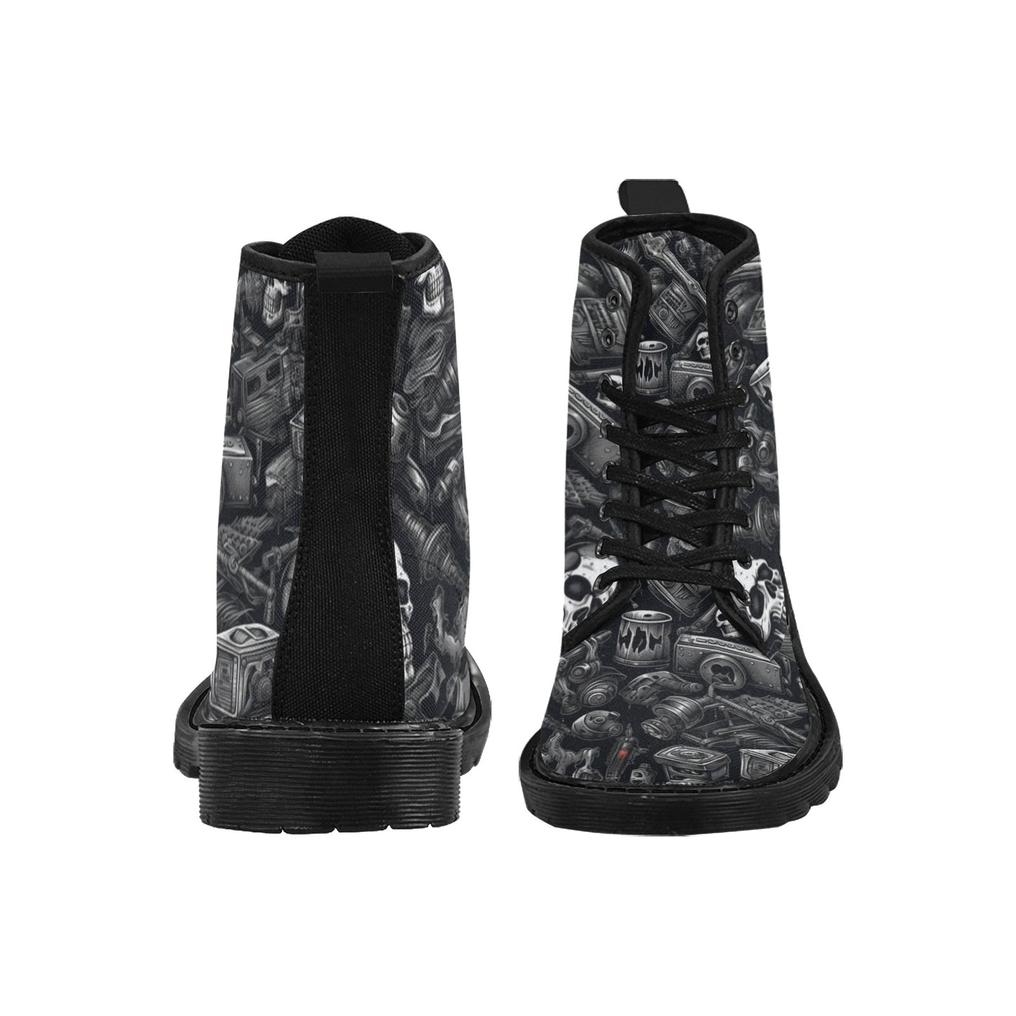 Heavy Metal Lace Up Canvas Boots