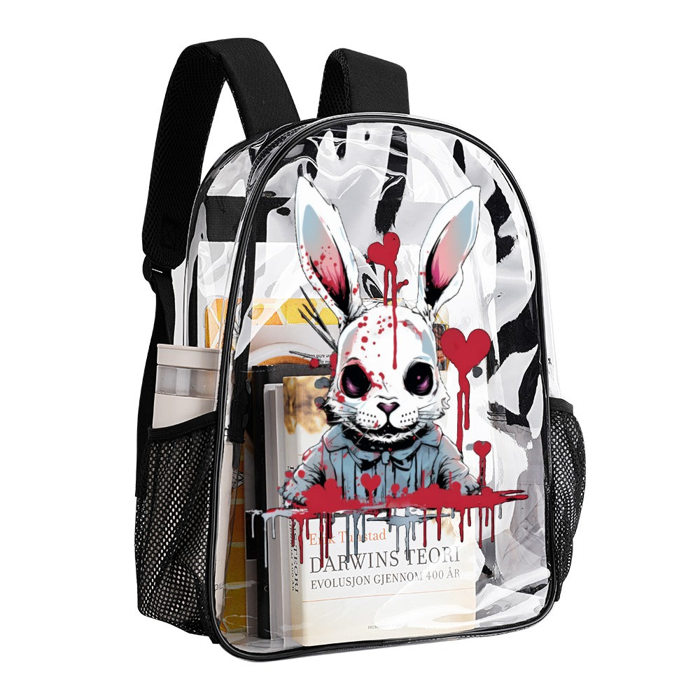 Crazy Bunny Transparent Backpack