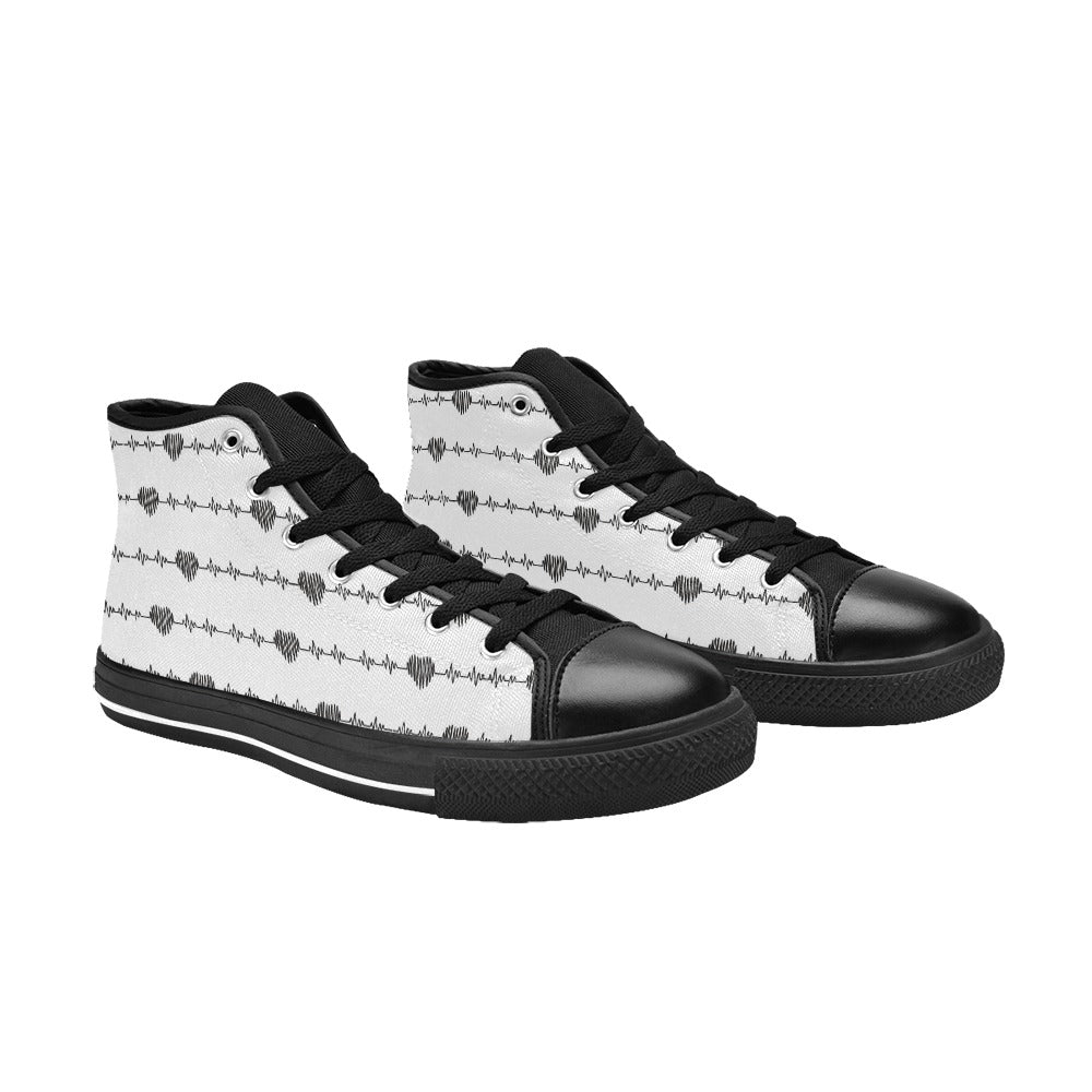 Heart Beat Hearts High Top Canvas Shoes