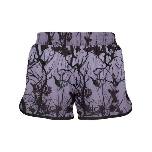 Purple Forest Women's Sports Shorts