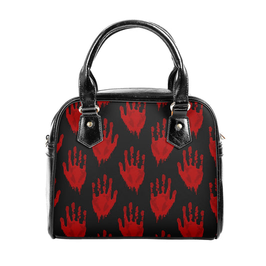 Blood hand Shoulder Handbag