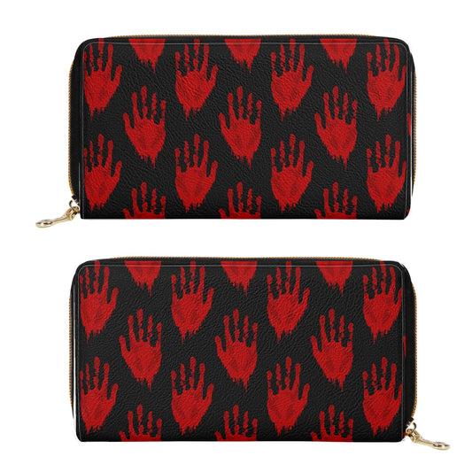 Bloody Hands Zipper Purse