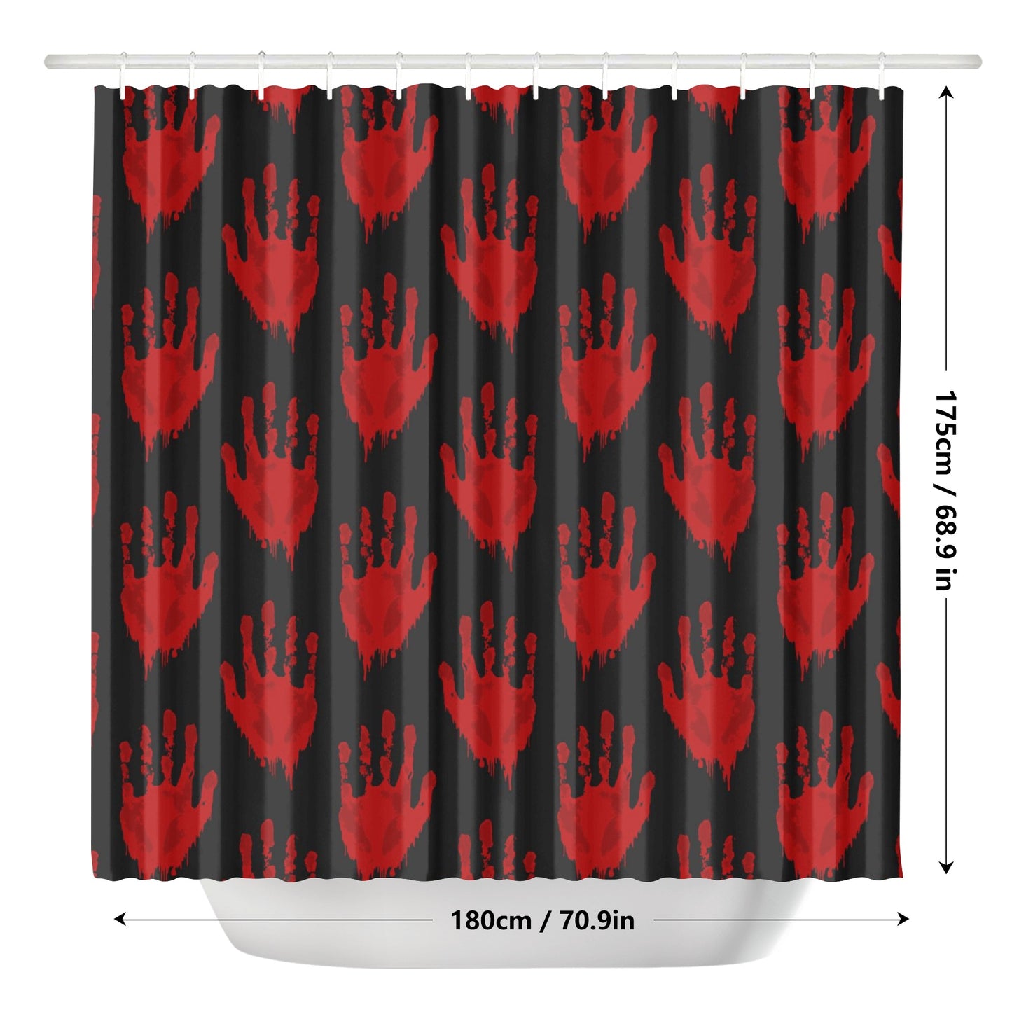 Bloody Hands Shower Curtain