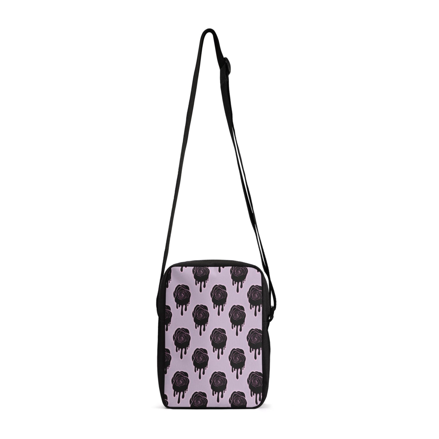 Dripping Black Rose Cross-Body Bag