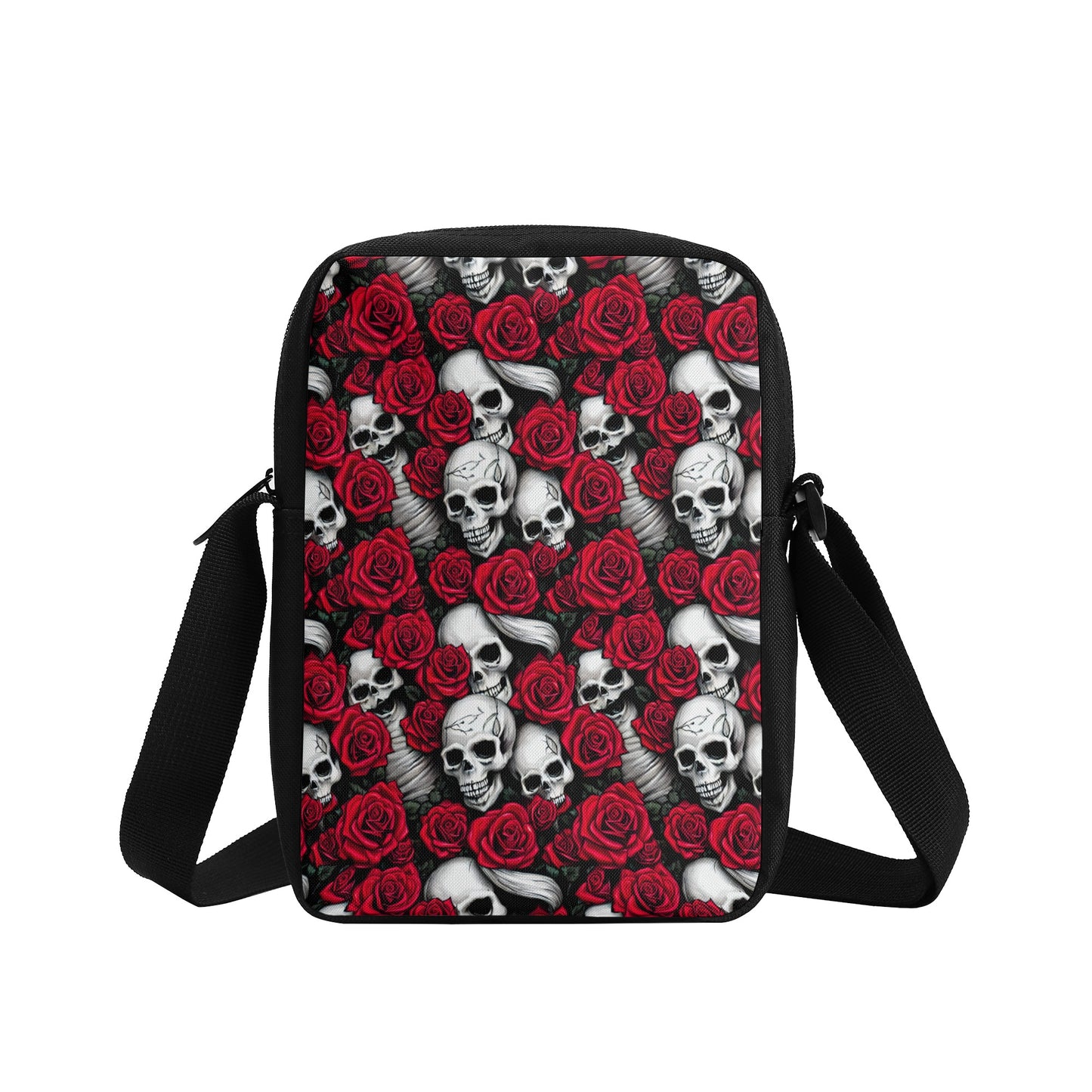 Roses And Skulls Cross-Body Bag