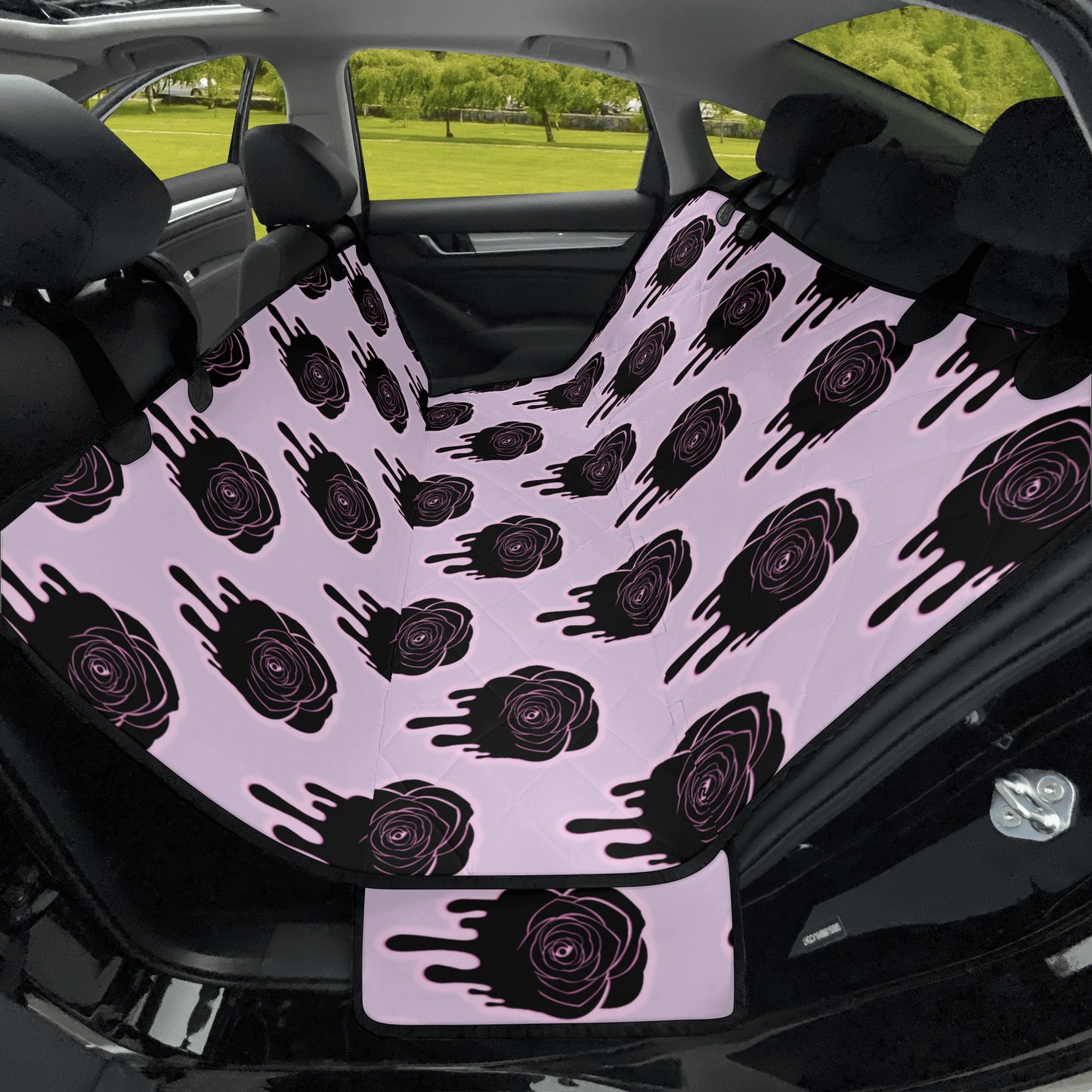 Dripping Black Rose Car Pet Seat Covers