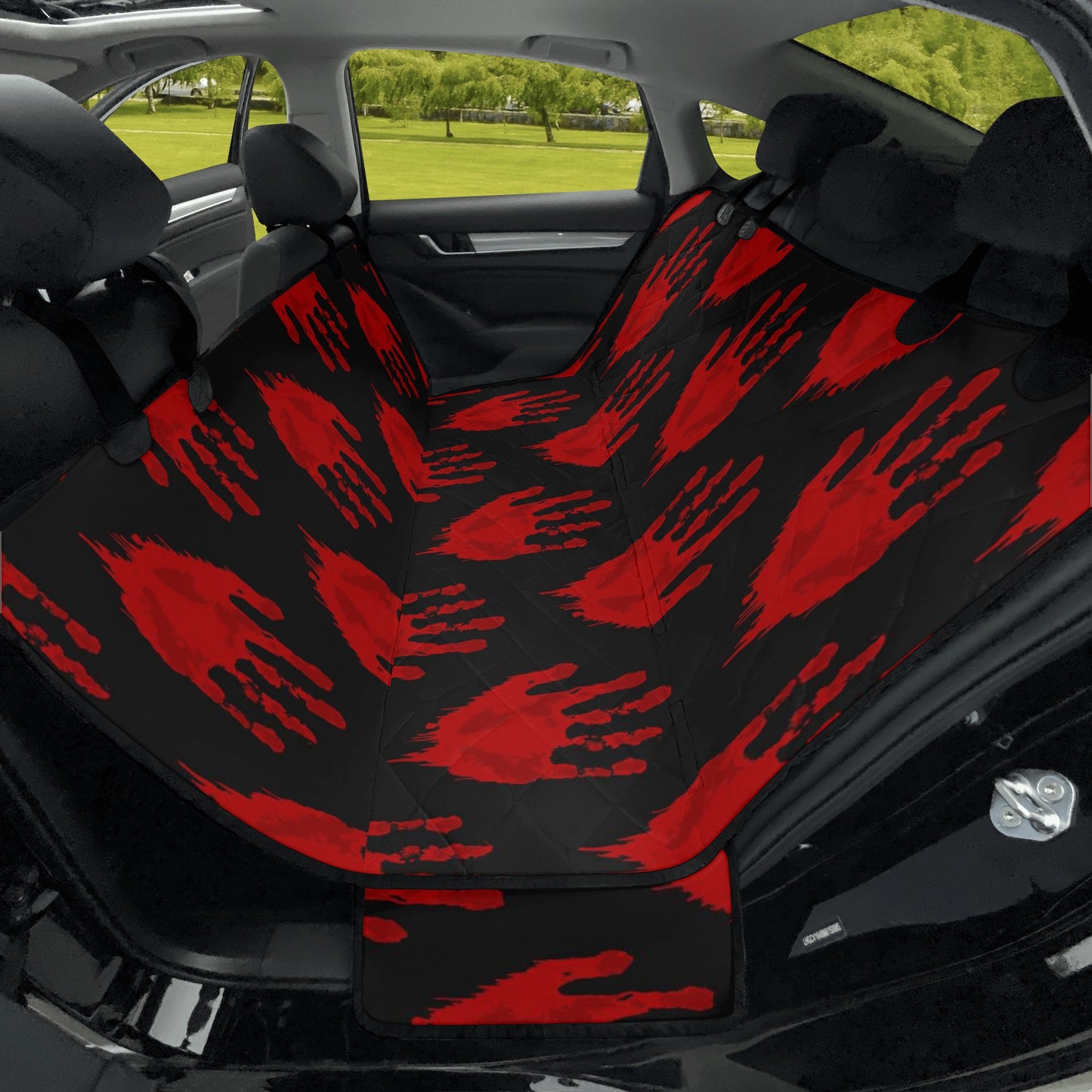 Bloody Hand Prints Car Pet Seat Covers