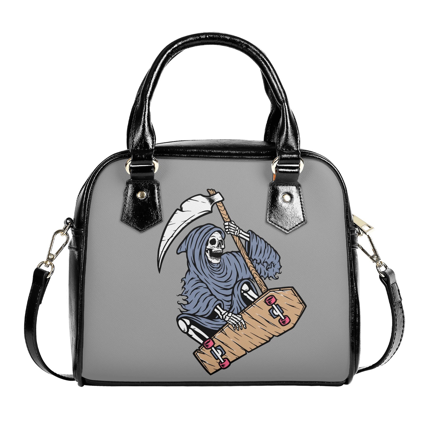 Coffin Skateboard Grim Reaper Shoulder Handbag