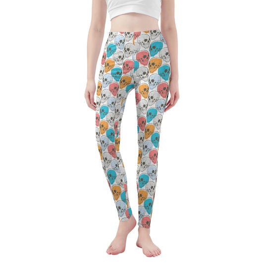 Colored Skull Heads Leggings