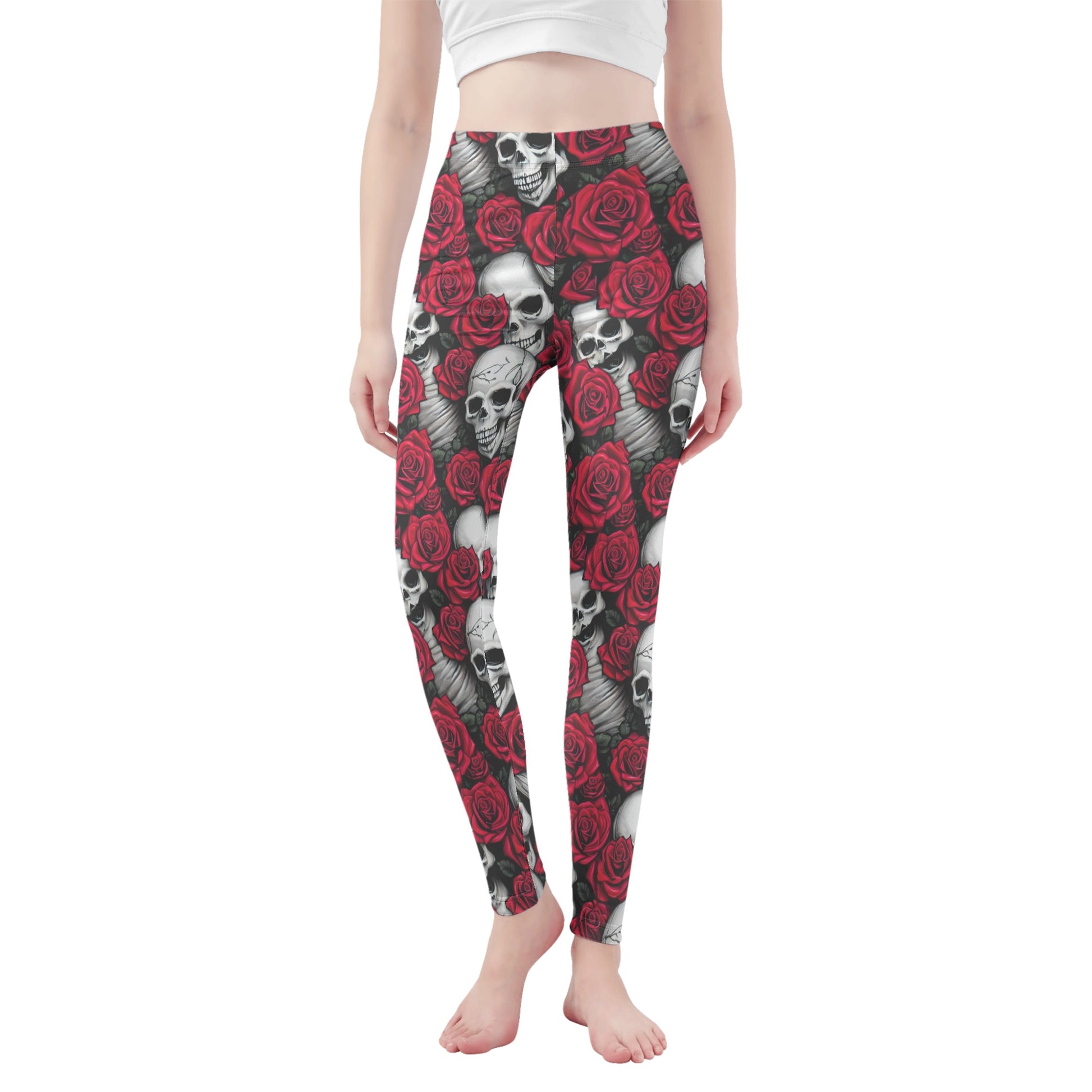 Skull And Roses Leggings