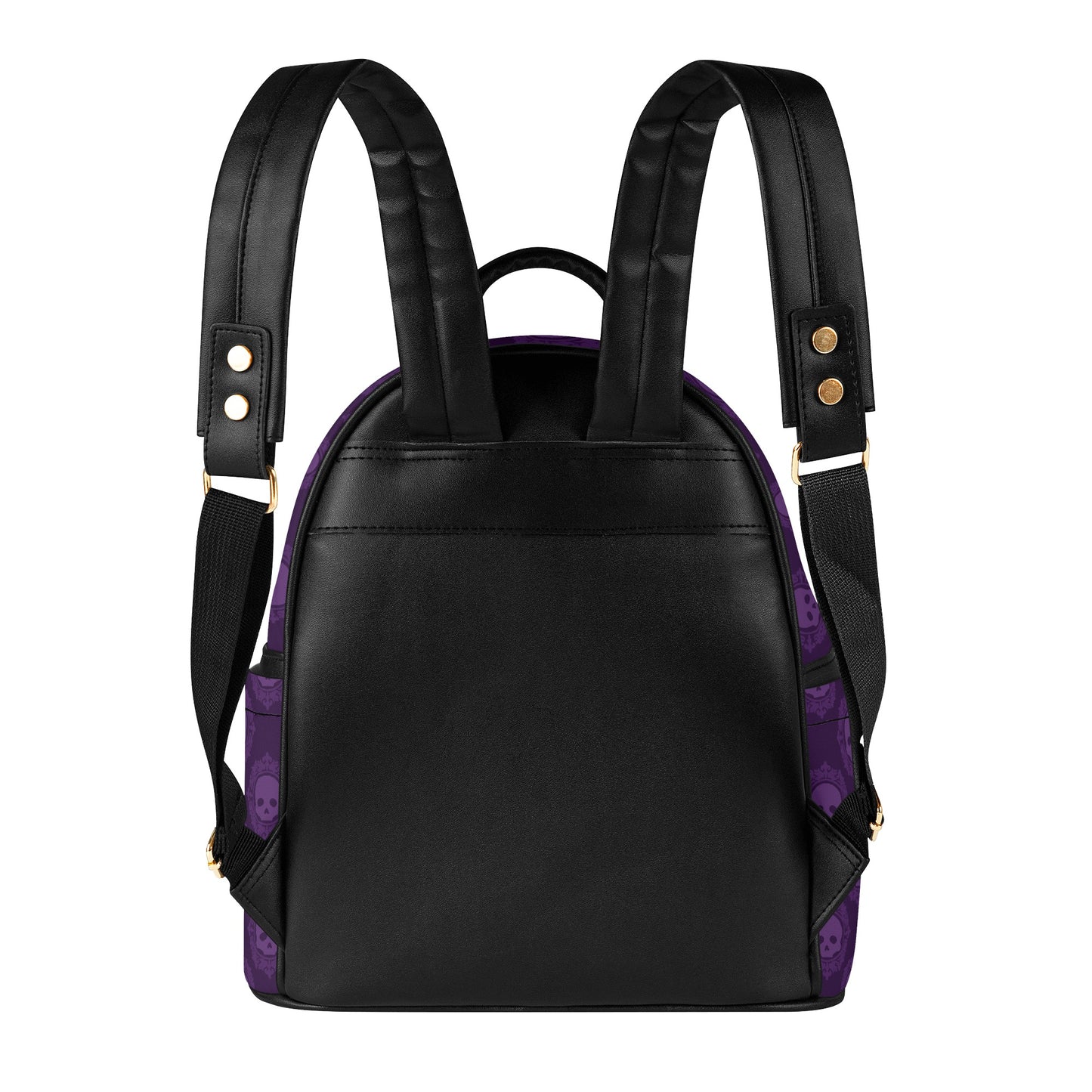 Classic Gothic Purple Skulls Casual Backpack