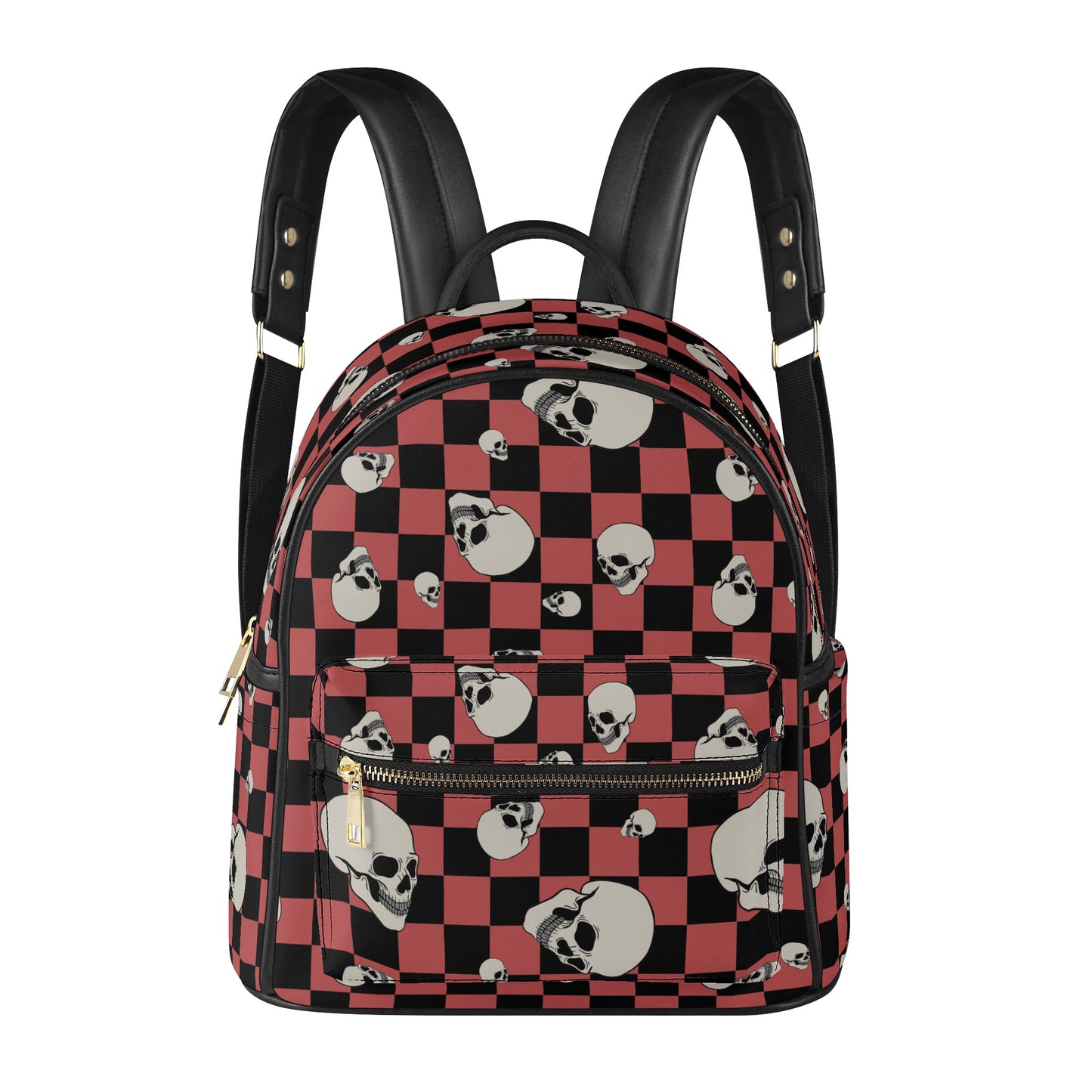 Checkers And Skull Heads Casual Backpack