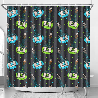 Poison Bottles Shower Curtain