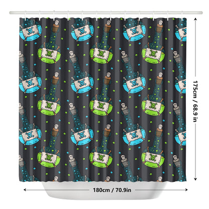 Poison Bottles Shower Curtain