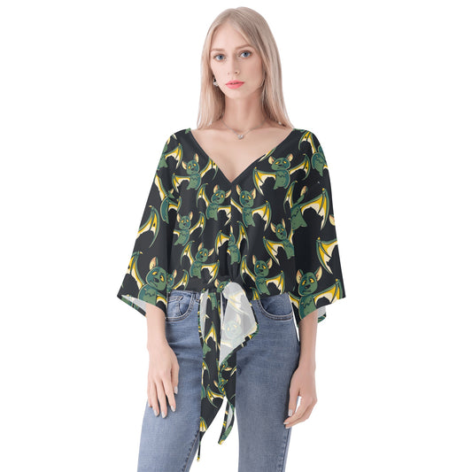 Batty The Bat V-neck Streamers Blouse