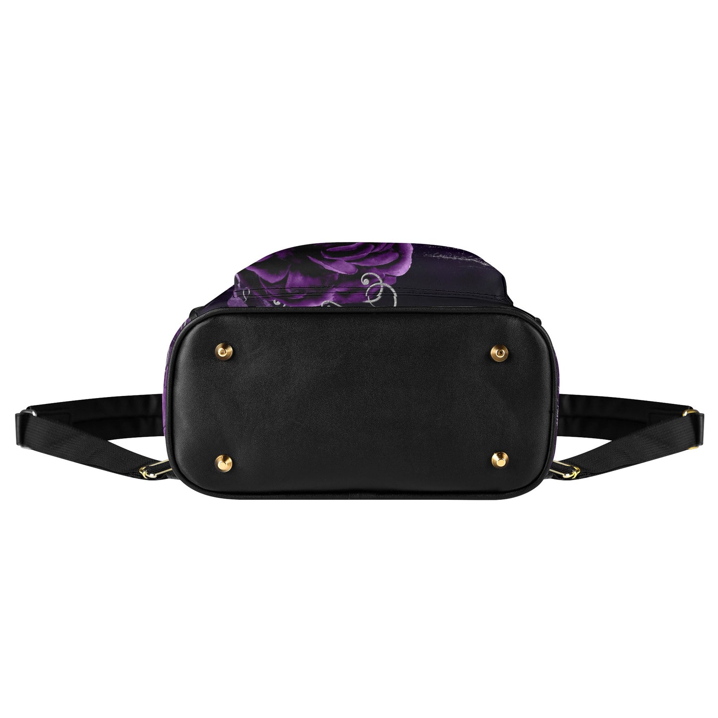 Vintage Gothic Purple Rose Casual Backpack