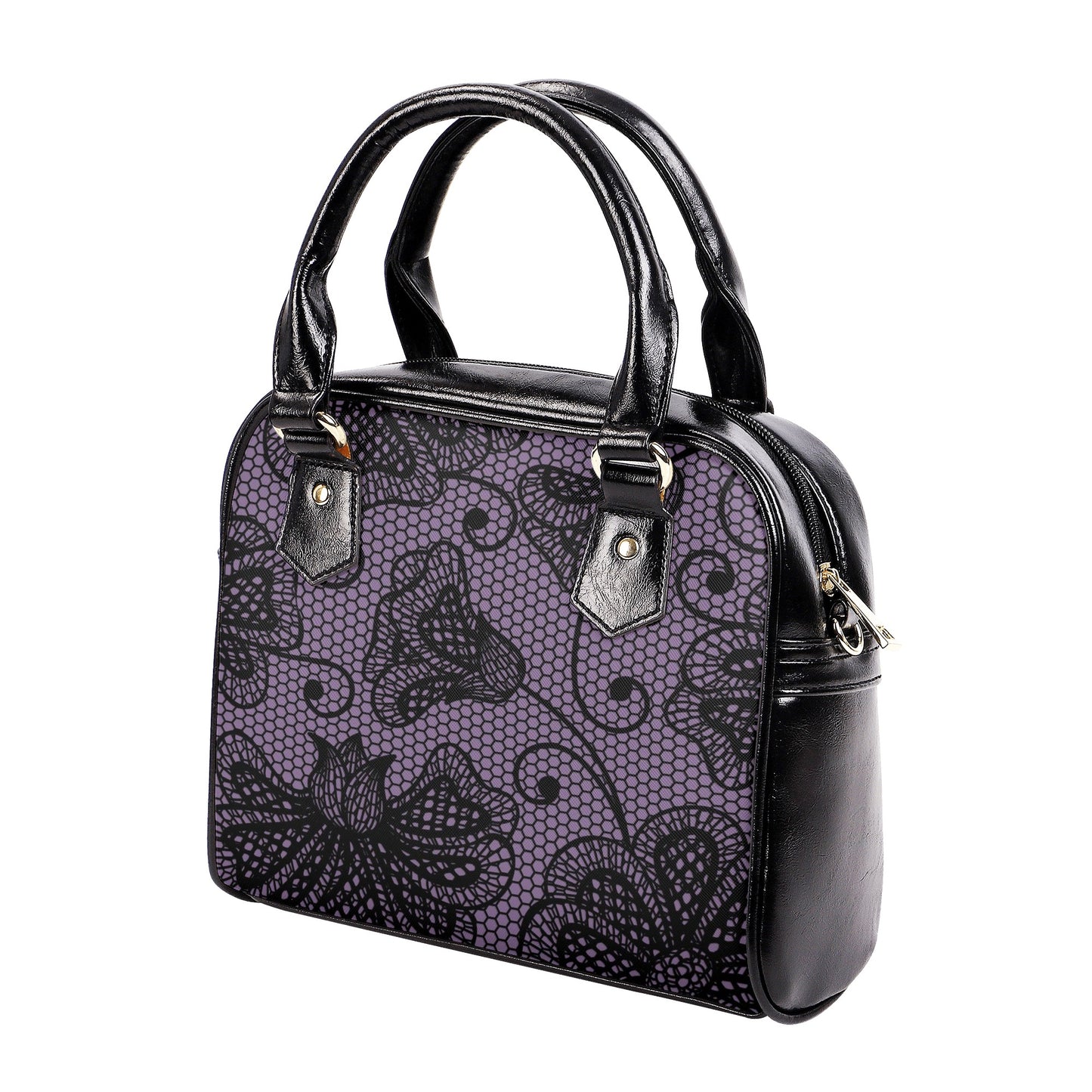 Gothic Purple Lace Shoulder Handbag