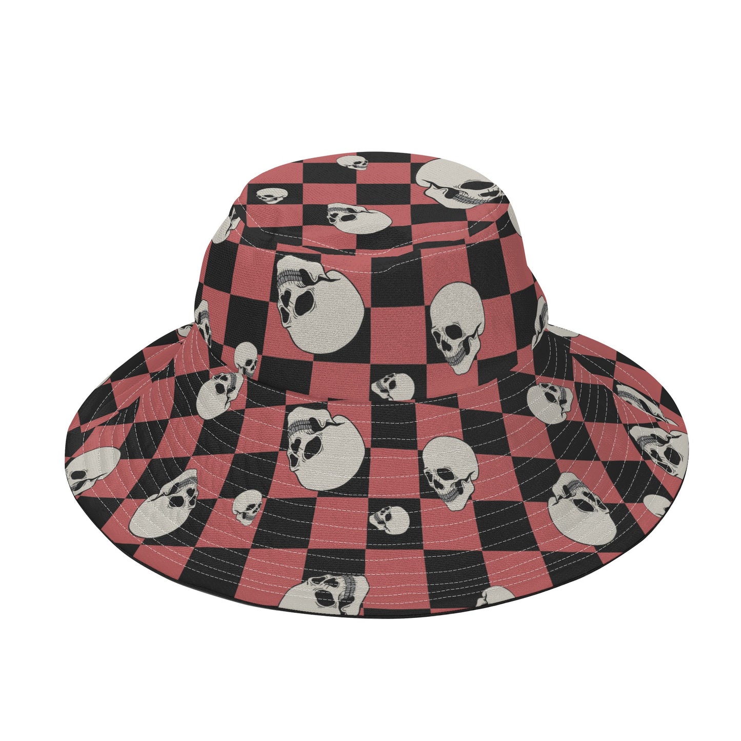 Checkered Skulls Bucket Hat