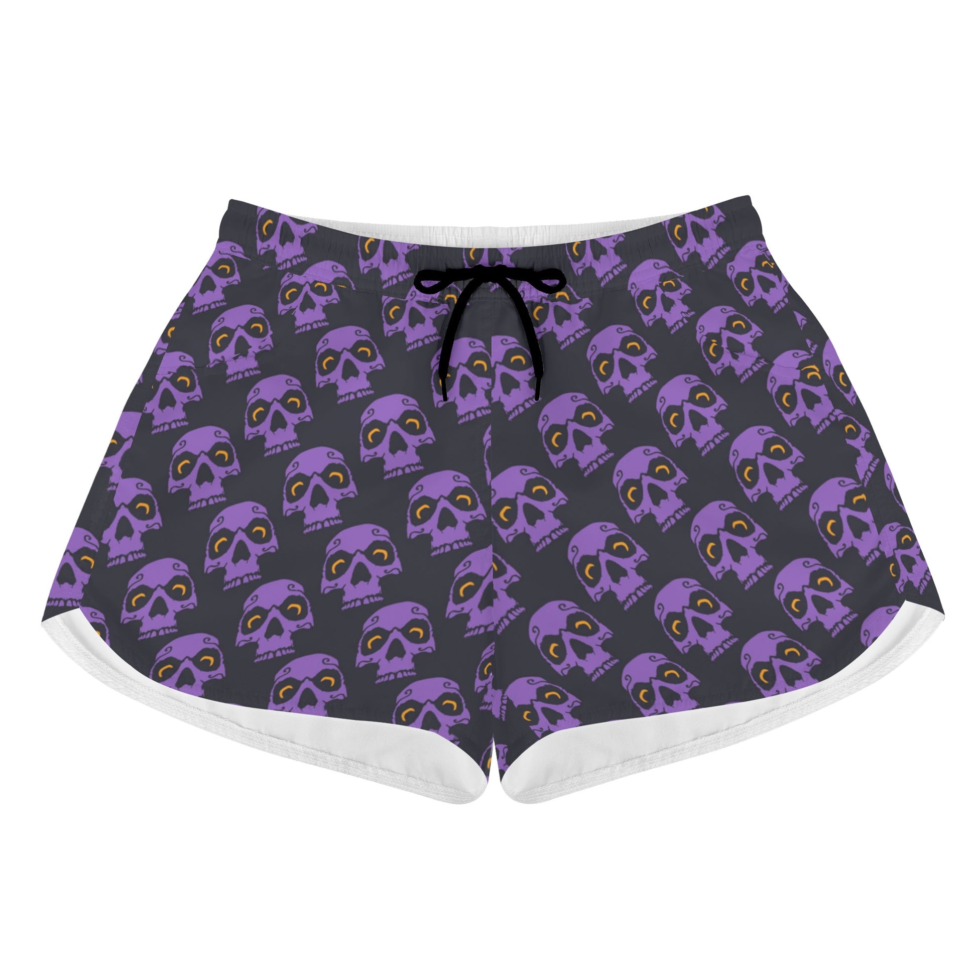 Purple Skull Heads Casual Shorts