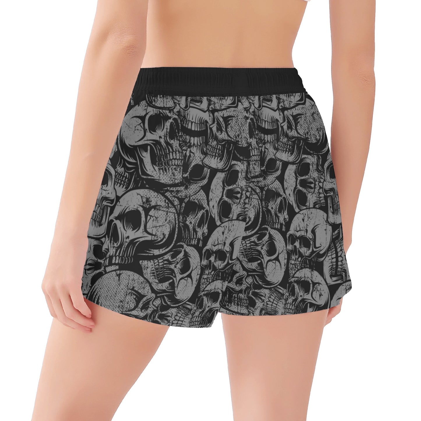 Silver Skulls Casual Shorts