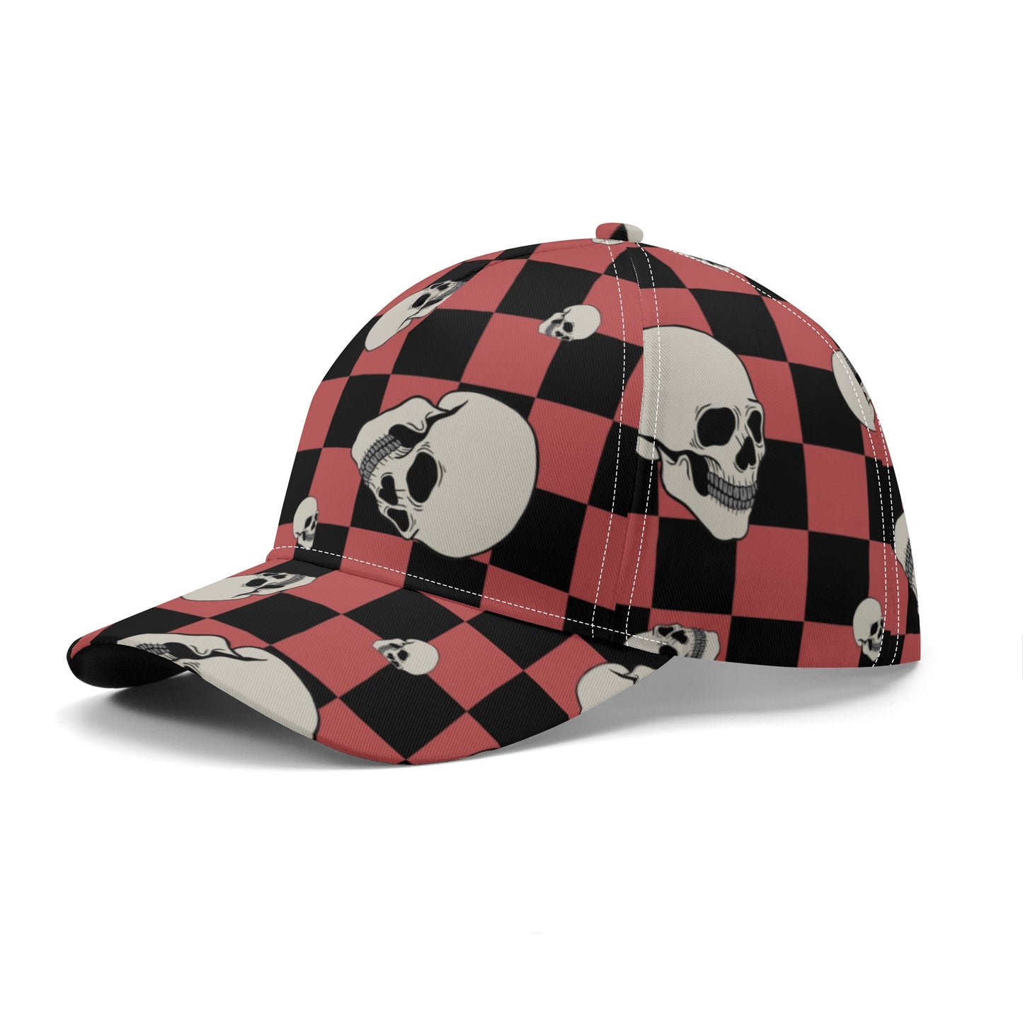 Checkered And Skulls Baseball Caps