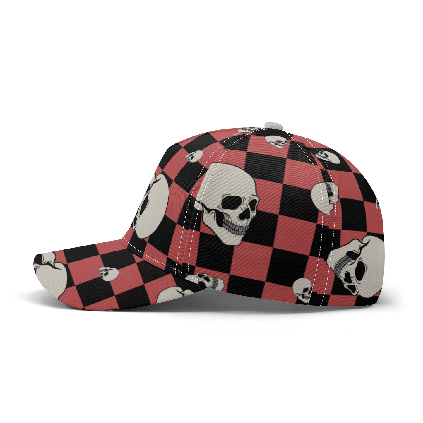 Checkered And Skulls Baseball Cap