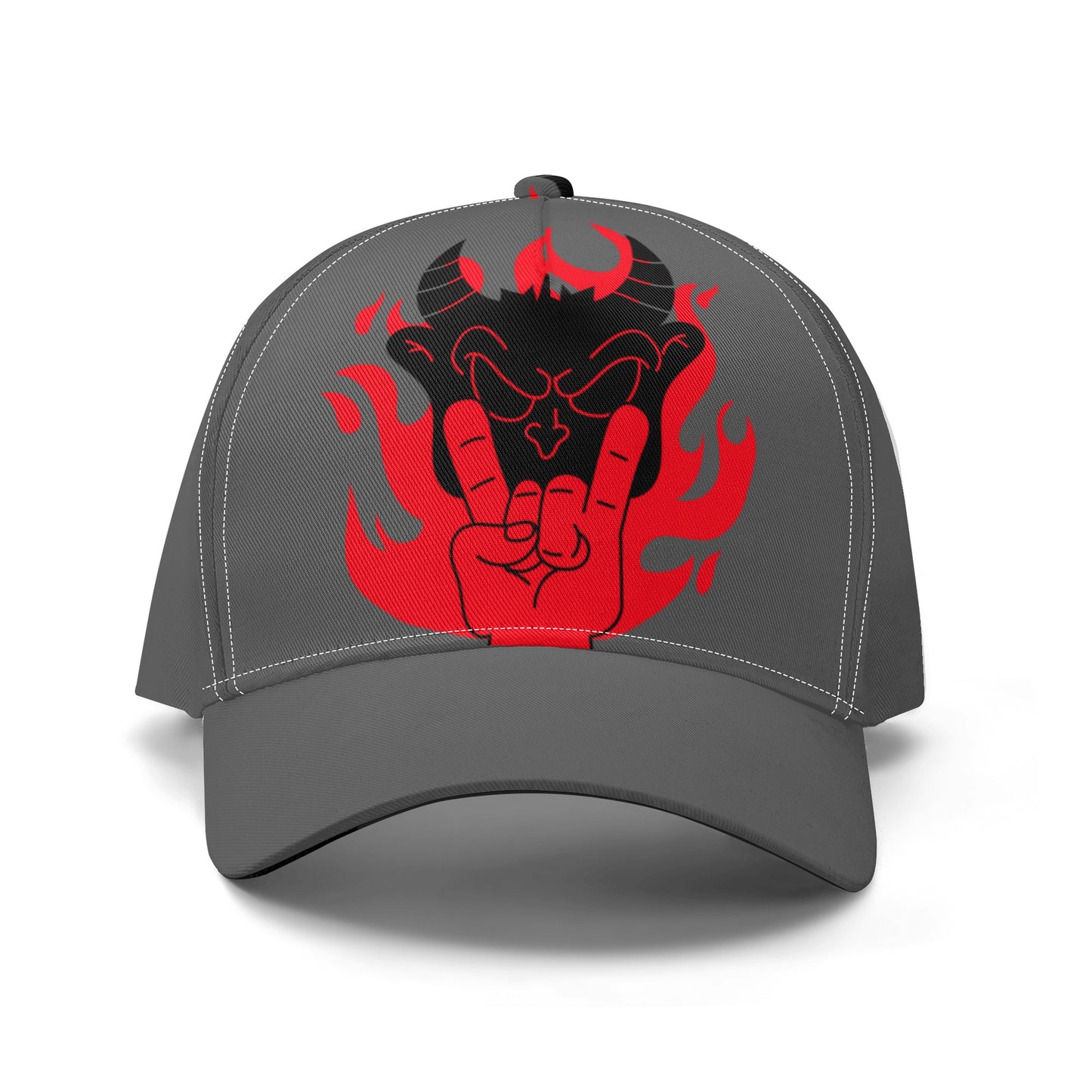 Devil Behind The Devil Hand Baseball Caps