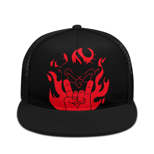 Devil Behind The Devil Hand Trucker Hat