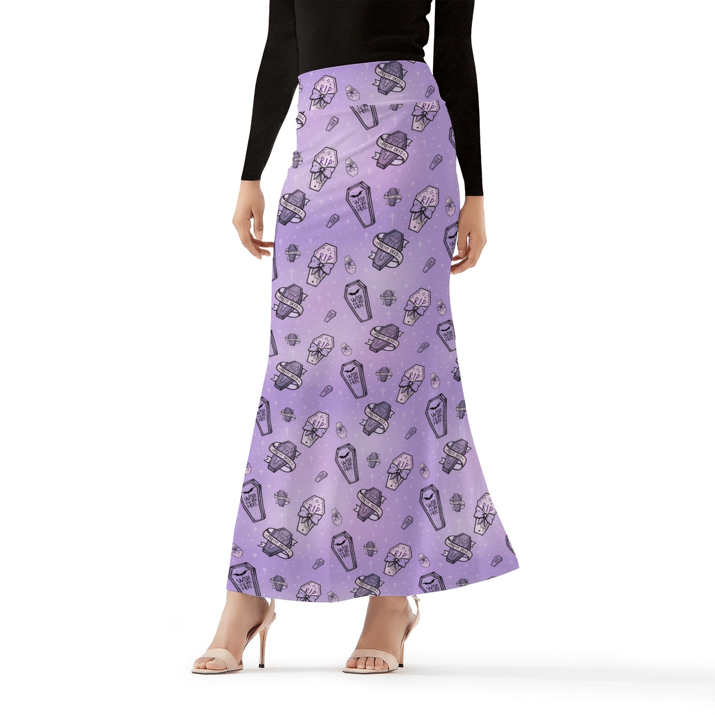 Purple Coffins Full Length Skirt