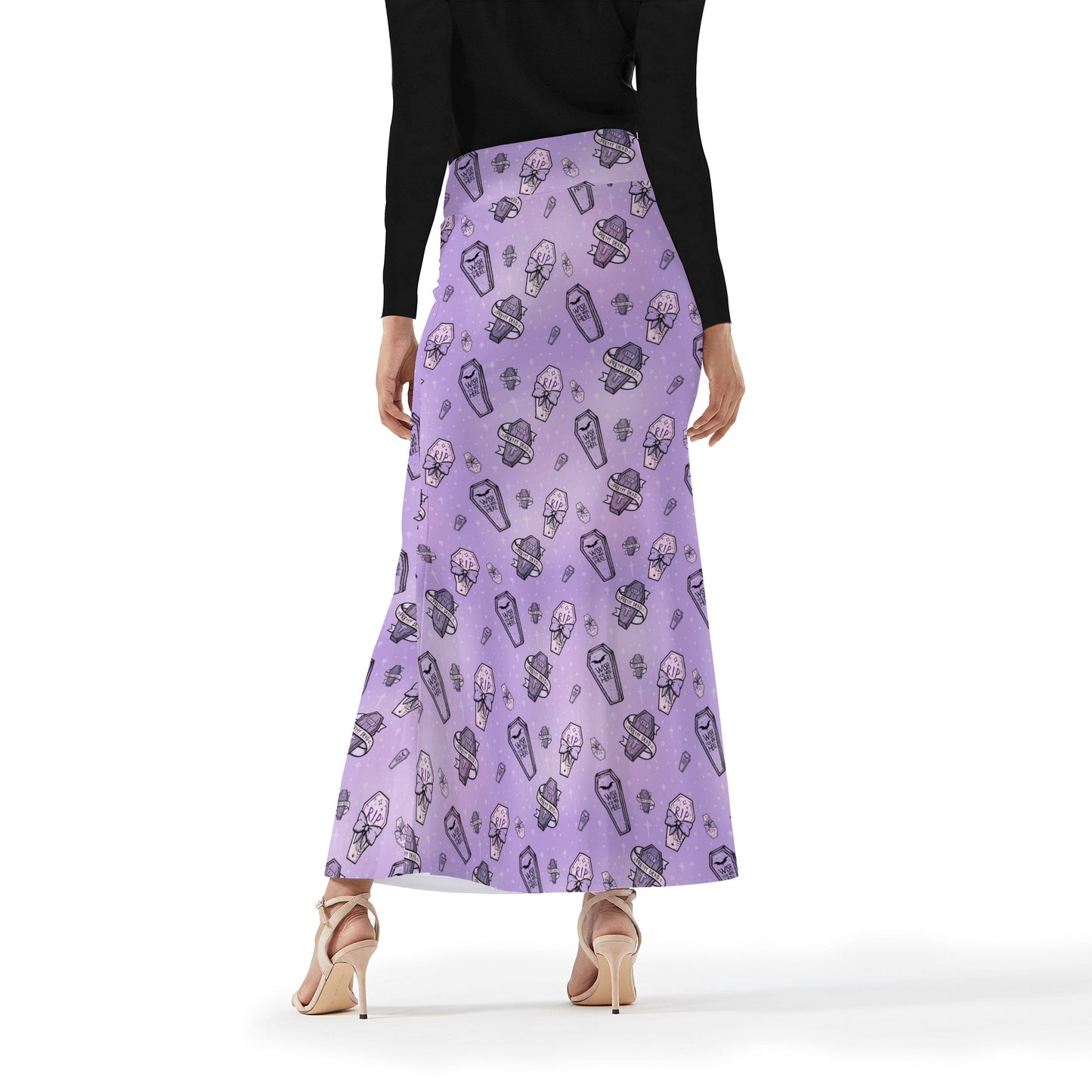 Purple Coffins Full Length Skirt