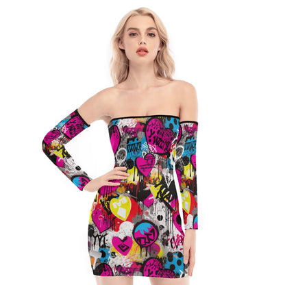 Rebel Love Off-shoulder Back Lace-up Dress