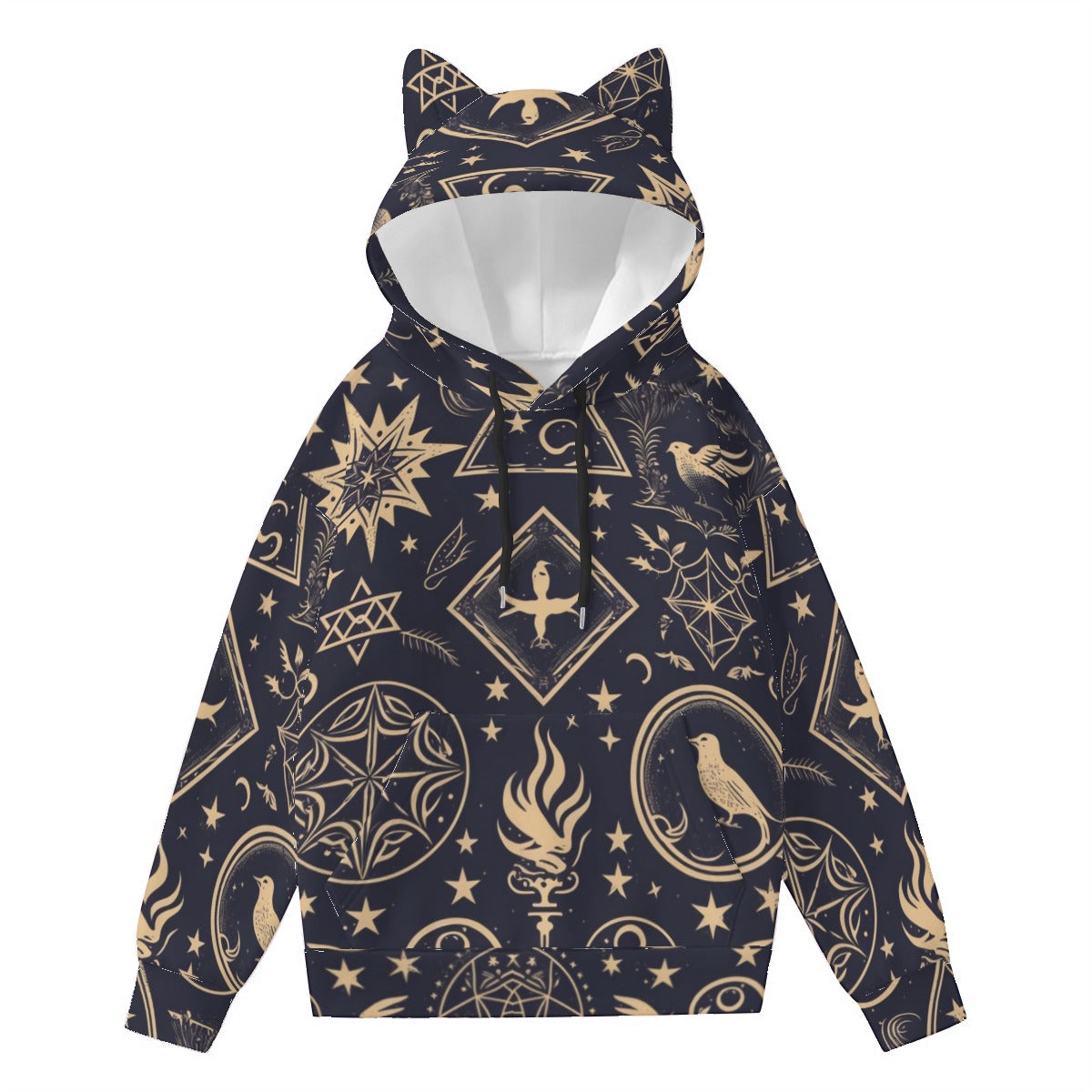 Magic Symbols Hoodie With Cat Ears