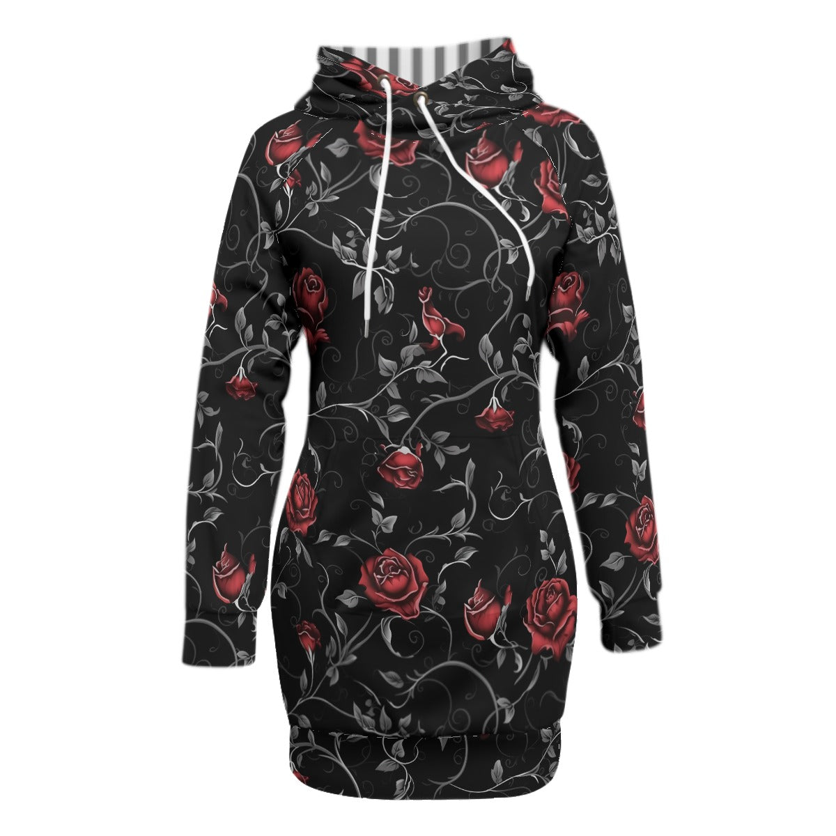 Roses And Vines Hoodie With Raglan Sleeve