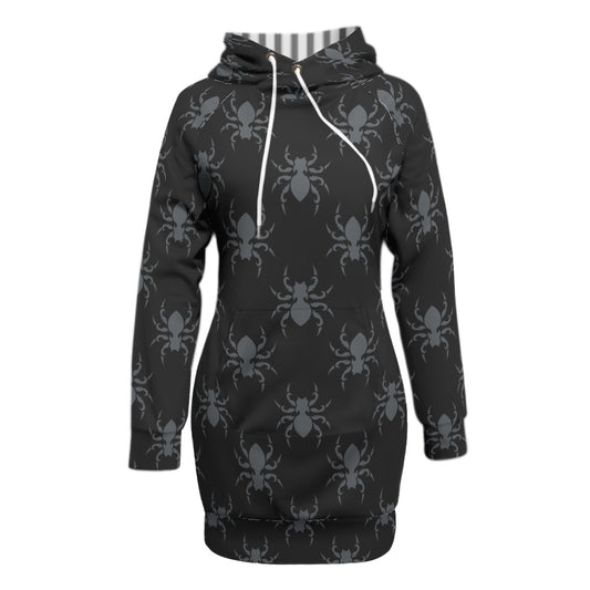 Gothic Spiders Pullover Hoodie With Raglan Sleeve