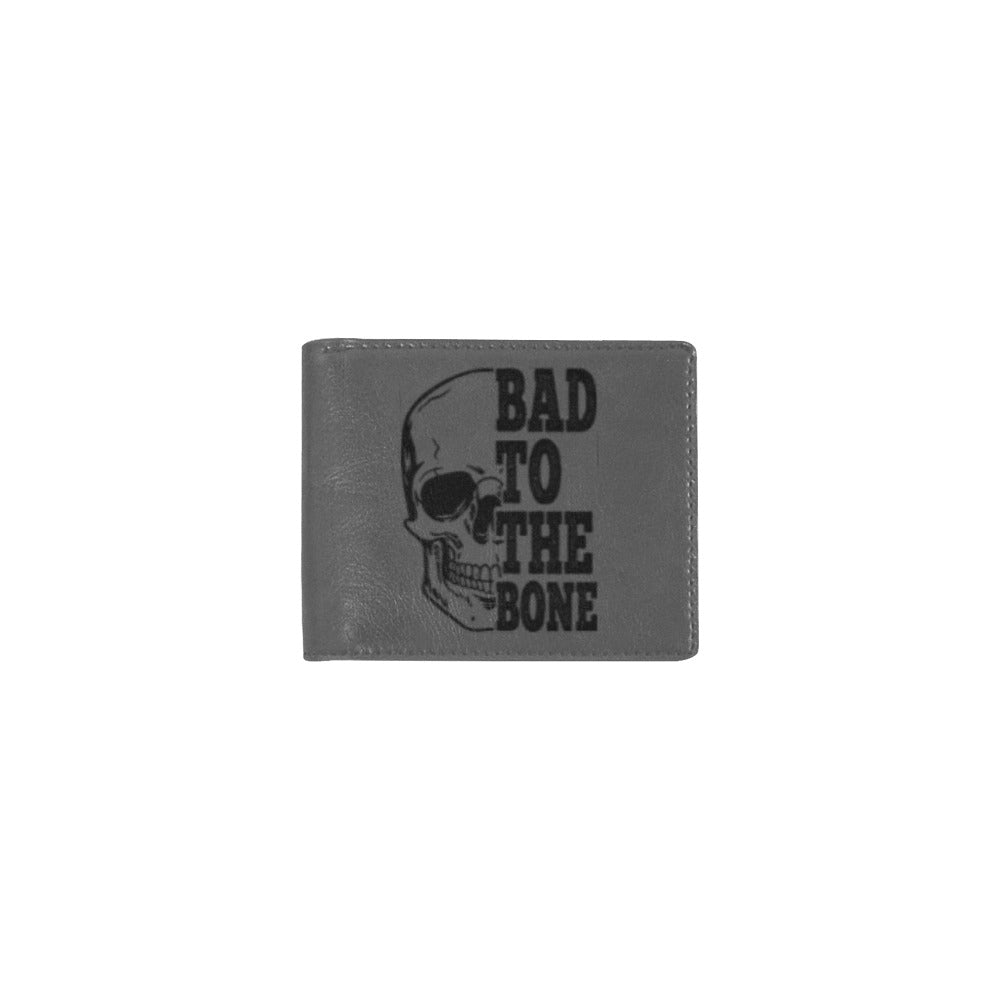 Bad To The Bone Mini Bifold Leather Wallet